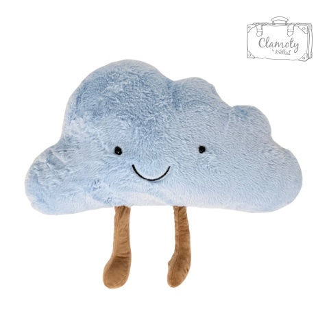 Maskotka Pluszowa Pluszak Zabawka Niebieska Chmurka Z Nóżkami 45x35 Cm