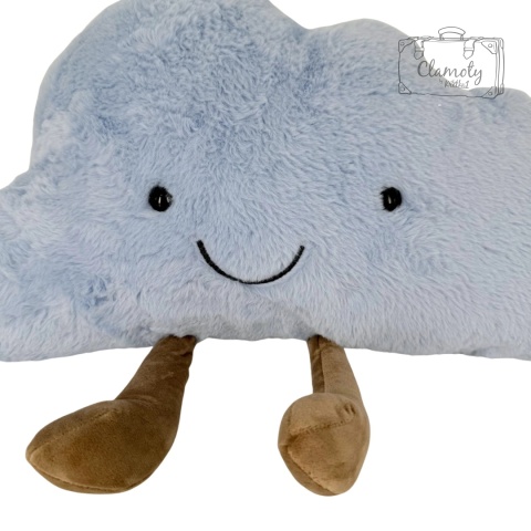 Maskotka Pluszowa Pluszak Zabawka Niebieska Chmurka Z Nóżkami 45x35 Cm