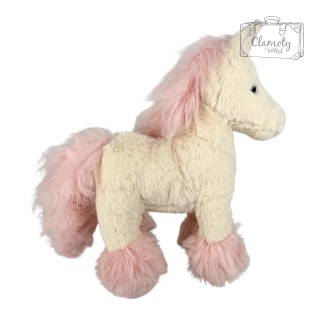 Maskotka Pluszowa Pluszak Zabawka Biało Różowy Unicorn Jednorożec 30Cm