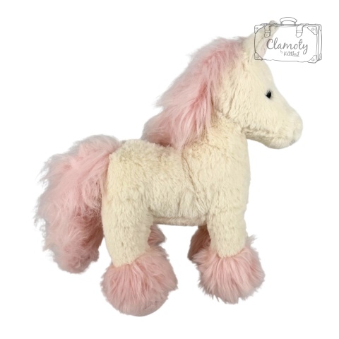 Maskotka Pluszowa Pluszak Zabawka Biało Różowy Unicorn Jednorożec 30Cm