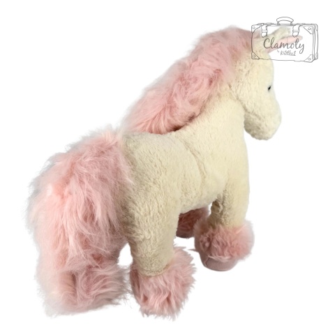 Maskotka Pluszowa Pluszak Zabawka Biało Różowy Unicorn Jednorożec 30Cm