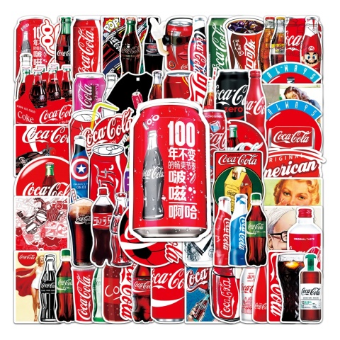 Zestaw Naklejek Wlepki StickerBomb Coca Cola Puszka Butelka N623/130