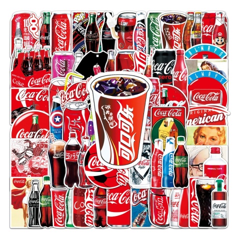 Zestaw Naklejek Wlepki StickerBomb Coca Cola Puszka Butelka N623/130