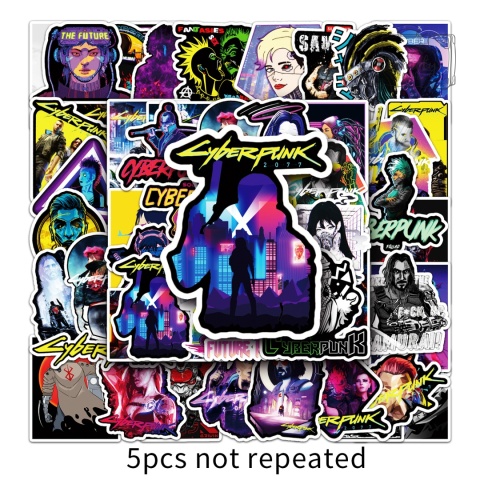 Zestaw Naklejek Wlepki StickerBomb Cyber Punk Gra CD Projekt N624/569