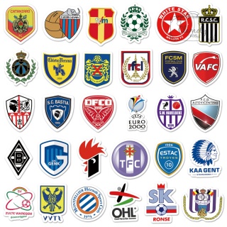 Zestaw Naklejek Wlepki StickerBomb Drużyny Piłkarskie Herby Piłka Gol N626/591