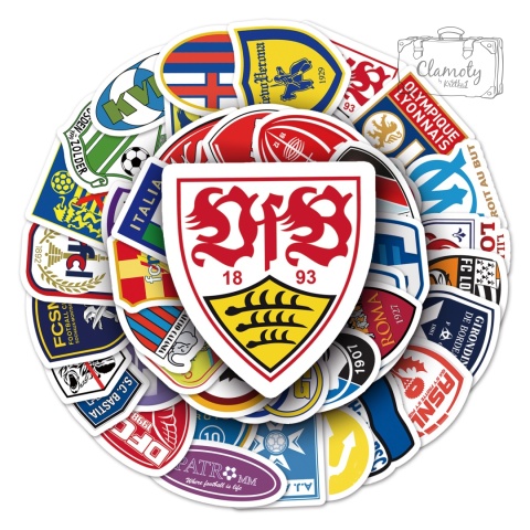 Zestaw Naklejek Wlepki StickerBomb Drużyny Piłkarskie Herby Piłka Gol N626/591