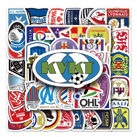 Zestaw Naklejek Wlepki StickerBomb Drużyny Piłkarskie Herby Piłka Gol N626/591