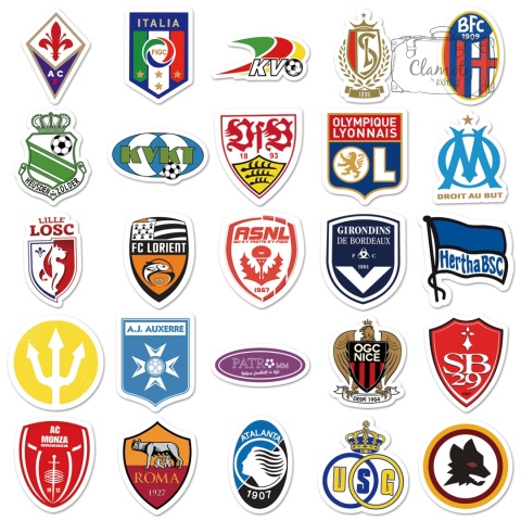 Zestaw Naklejek Wlepki StickerBomb Drużyny Piłkarskie Herby Piłka Gol N626/591
