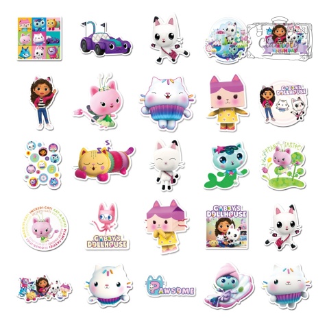 Zestaw Naklejek Wlepki StickerBomb Gang Swojaków Koci Domek Gabi N627