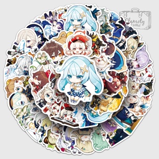 Zestaw Naklejek Wlepki StickerBomb Genshin Anime Postacie Impact Game N628