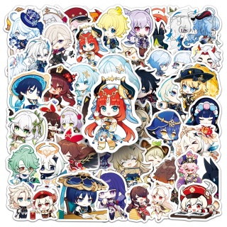 Zestaw Naklejek Wlepki StickerBomb Genshin Anime Postacie Impact Game N628