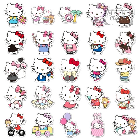Zestaw Naklejek Wlepki StickerBomb Hello kitty Anime Sunrio Onegai N629