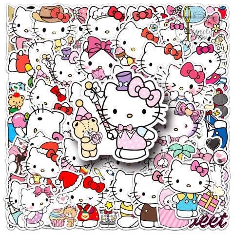 Zestaw Naklejek Wlepki StickerBomb Hello kitty Anime Sunrio Onegai N629