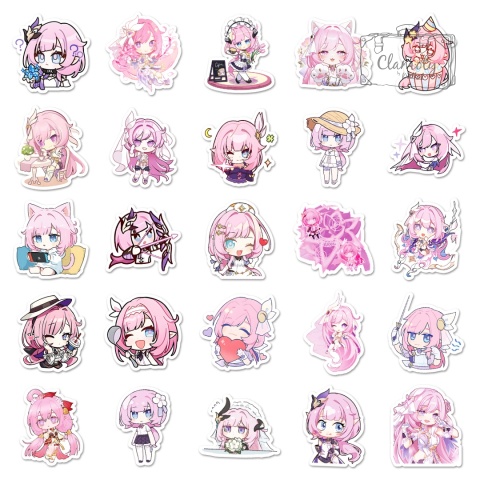 Zestaw Naklejek Wlepki StickerBomb Honkai Star Rail Stickers Anime N630