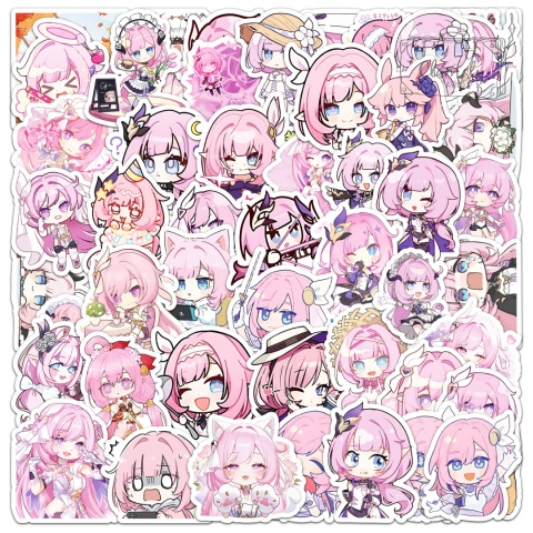 Zestaw Naklejek Wlepki StickerBomb Honkai Star Rail Stickers Anime N630