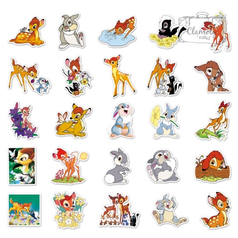 Zestaw Naklejek Wlepki StickerBomb Jelonek Bambi Disney N631