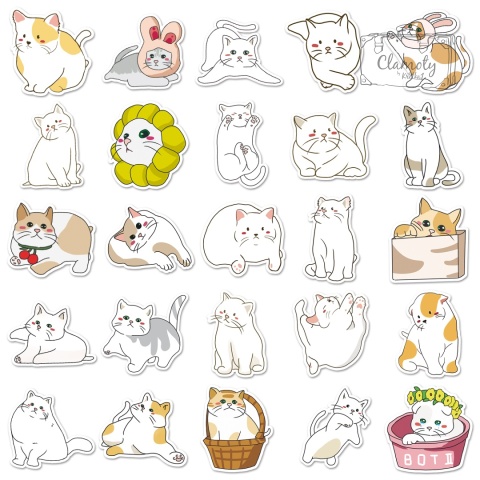 Zestaw Naklejek Wlepki StickerBomb Koty Cats Kotki Kicie Kot 3 N641