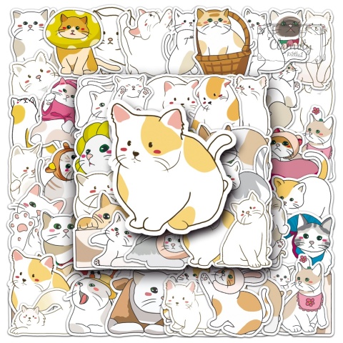 Zestaw Naklejek Wlepki StickerBomb Koty Cats Kotki Kicie Kot 3 N641