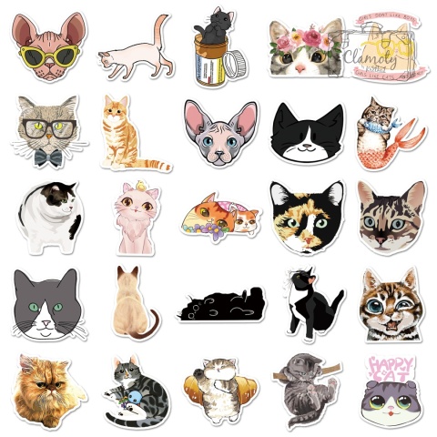 Zestaw Naklejek Wlepki StickerBomb Koty Cats Kotki Kicie Kot 4 N642/516