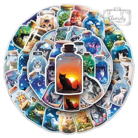 Zestaw Naklejek Wlepki StickerBomb Koty Cats Kotki Kicie Kot 5 N643