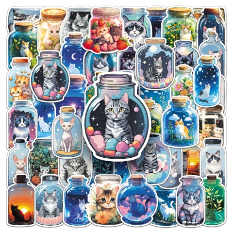 Zestaw Naklejek Wlepki StickerBomb Koty Cats Kotki Kicie Kot 5 N643