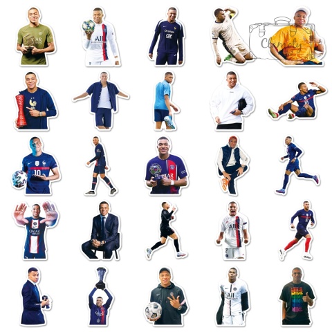 Zestaw Naklejek Wlepki StickerBomb Kylian Mbappe Piłka Nożna Football N646