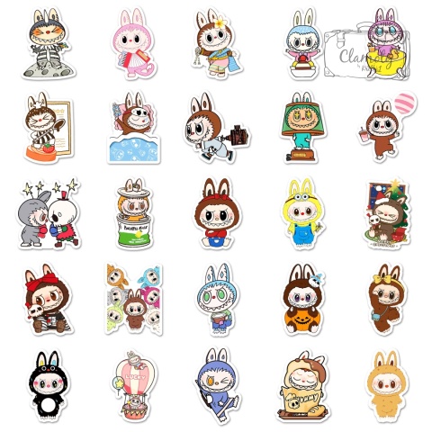 Zestaw Naklejek Wlepki StickerBomb Labubu Elfami Anime Monster N647