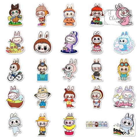 Zestaw Naklejek Wlepki StickerBomb Labubu Elfami Anime Monster N647