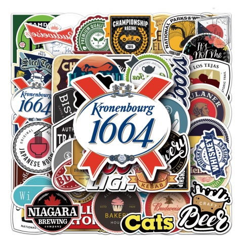 Zestaw Naklejek Wlepki StickerBomb Loga Marki Brend Firmy Znaki N649