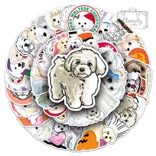 Zestaw Naklejek Wlepki StickerBomb Maltańczyk Psy Maltańczyki N650/503