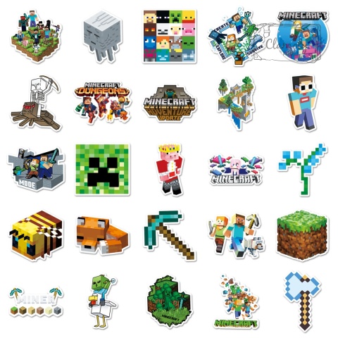 Zestaw Naklejek Wlepki StickerBomb Minecraft Creeper N364