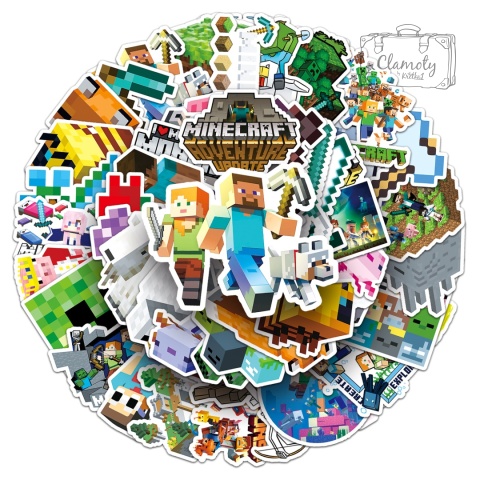 Zestaw Naklejek Wlepki StickerBomb Minecraft Creeper N364