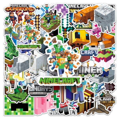 Zestaw Naklejek Wlepki StickerBomb Minecraft Creeper N364