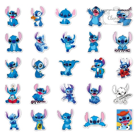 Zestaw Naklejek Wlepki StickerBomb Stitch Bajka Lilo & Stitch N327
