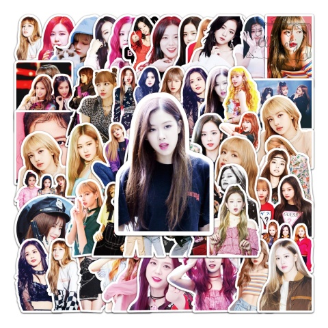 Zestaw Naklejek Wlepki StickerBomb Black Pink Kpop korean muzyka N614/355