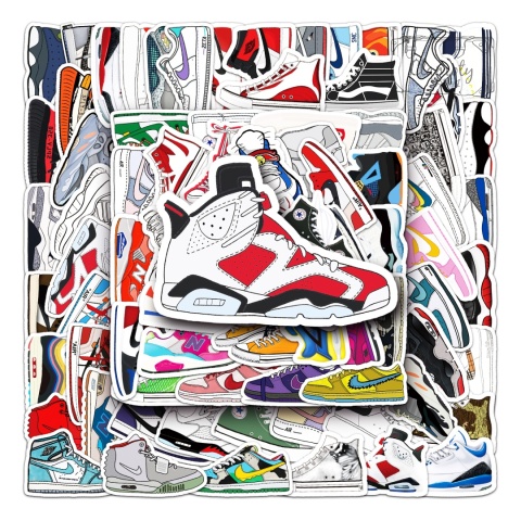 Zestaw Naklejek Wlepki StickerBomb Buty Nike Jordan Marki Sneakers N619/345