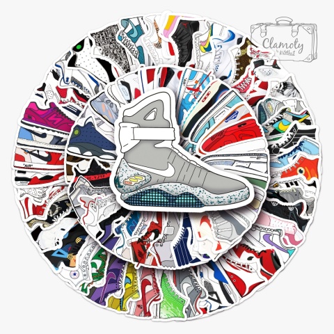 Zestaw Naklejek Wlepki StickerBomb Buty Nike Jordan Marki Sneakers N619/345