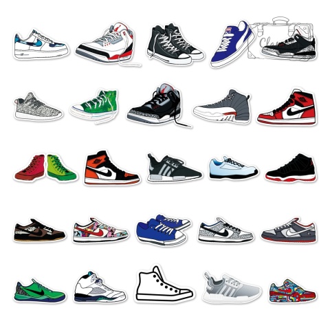 Zestaw Naklejek Wlepki StickerBomb Buty Nike Jordan New Balance N620