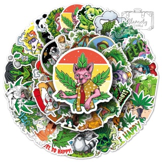 Zestaw Naklejek Wlepki StickerBomb Marihuana Cannabis Ganja Stuff N651
