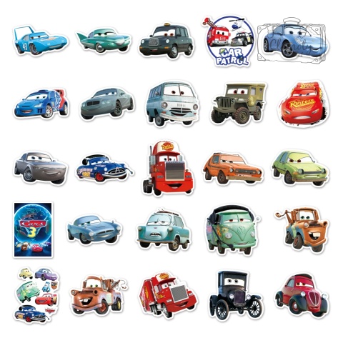 Zestaw Naklejek Wlepki StickerBomb Mcqueen Auta Cars Zygzak N652/337