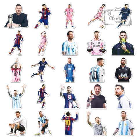 Zestaw Naklejek Wlepki StickerBomb Messi Piłka Nożna Leon football N653