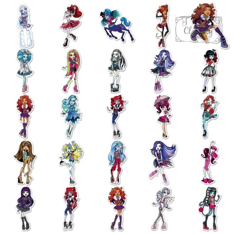 Zestaw Naklejek Wlepki StickerBomb Monster High N654