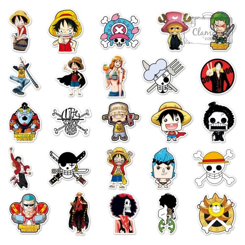 Zestaw Naklejek Wlepki StickerBomb piece monkey D. Luffy Tony Chopper N657
