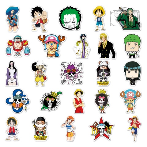 Zestaw Naklejek Wlepki StickerBomb piece monkey D. Luffy Tony Chopper N657