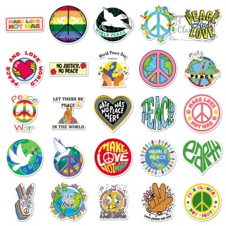 Zestaw Naklejek Wlepki StickerBomb Peace Love Not War Hipis Pokój N659