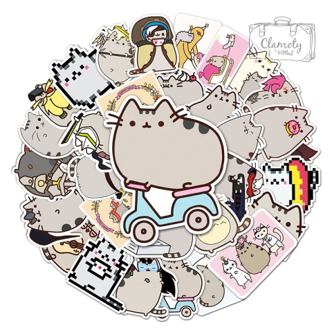 Zestaw Naklejek Wlepki StickerBomb Pusheen Koty Cats Kawaii Anime N661