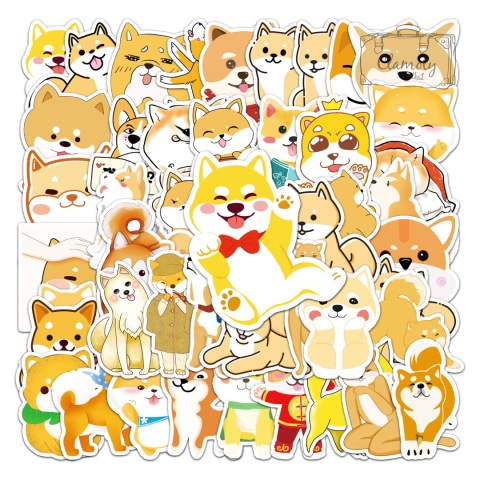 Zestaw Naklejek Wlepki StickerBomb Shiba Inu Pies Dog Pieski N662