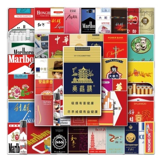 Zestaw Naklejek Wlepki StickerBomb Marki Papierosów Loga N658