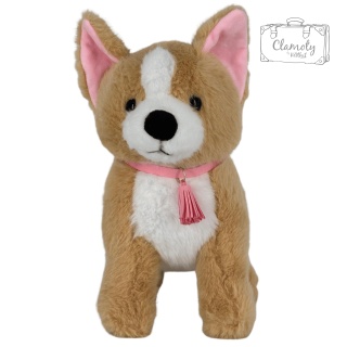 Maskotka Pluszowa Pluszak Zabawka Uroczy Mięciutki Piesek Corgi 25 cm
