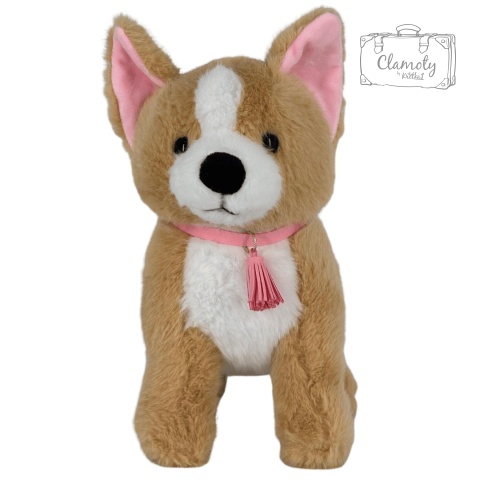 Maskotka Pluszowa Pluszak Zabawka Uroczy Mięciutki Piesek Corgi 25 cm